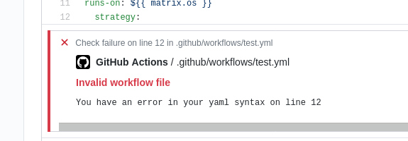 GitHub Actions syntax error